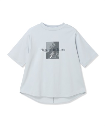 A/C DESIGN BY ALPHA CUBIC モックネック箔プリントロゴTシャツ【すごツヤ・接触冷感・UVカット】_subthumb_12