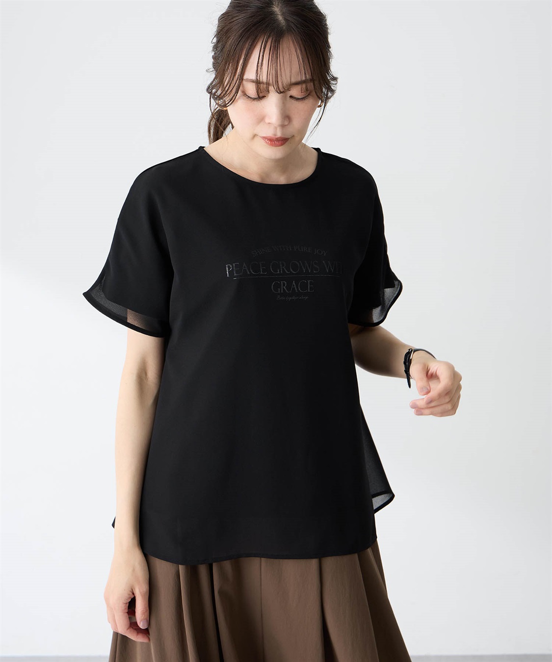 A/C DESIGN BY ALPHA CUBIC シアーレイヤードロゴTシャツ【すごツヤ】_sub_3
