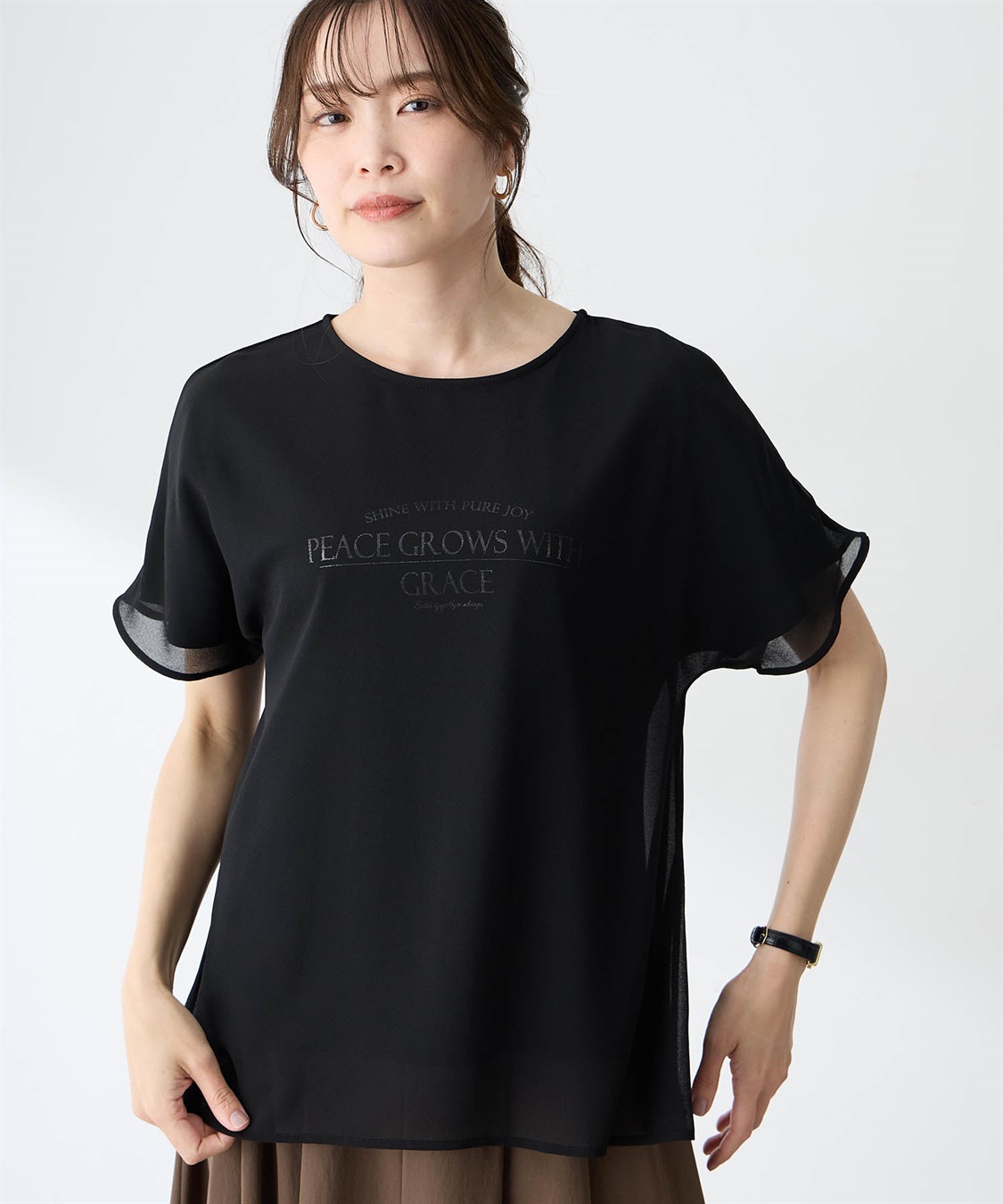 A/C DESIGN BY ALPHA CUBIC シアーレイヤードロゴTシャツ【すごツヤ】_sub_4