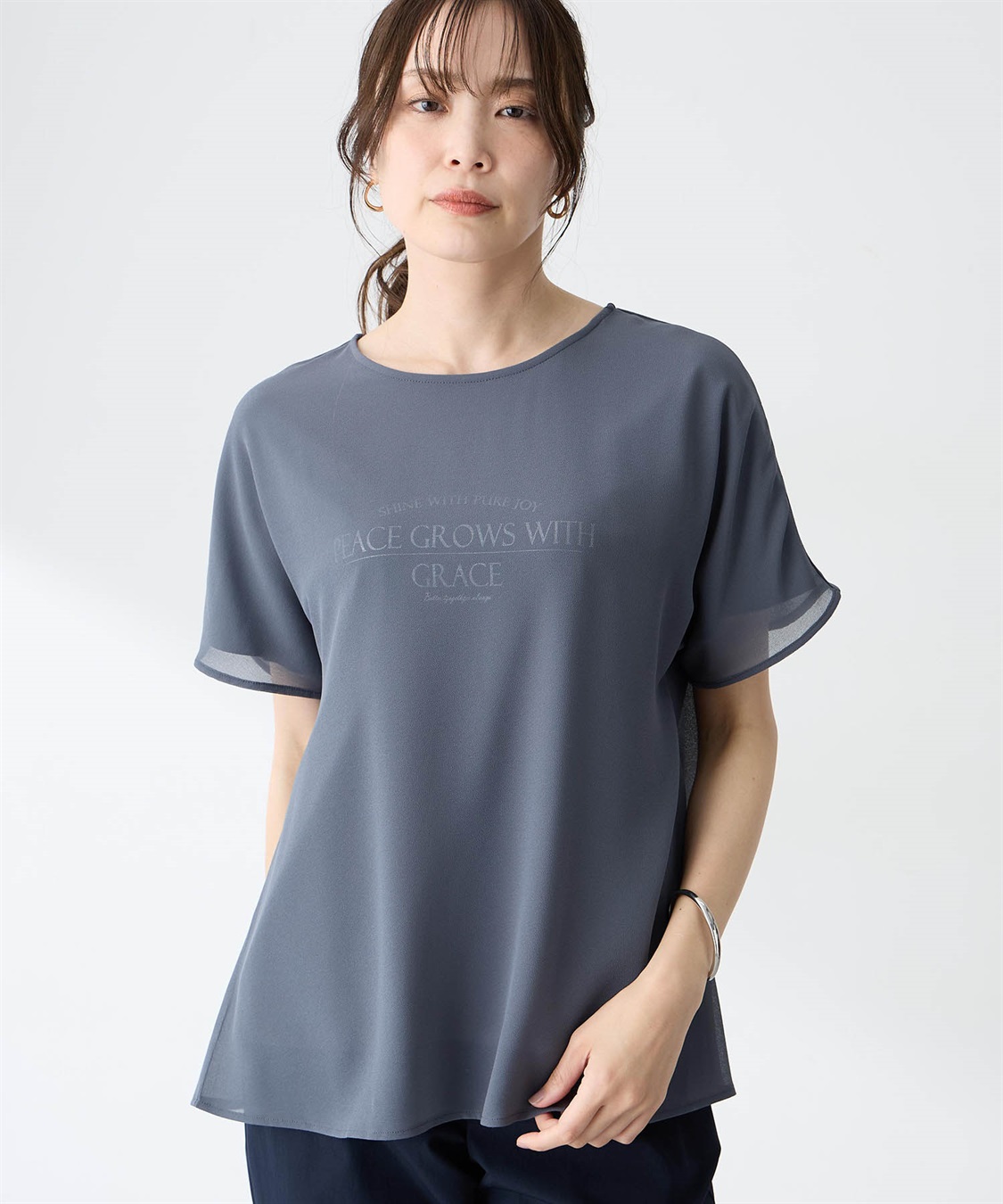 A/C DESIGN BY ALPHA CUBIC シアーレイヤードロゴTシャツ【すごツヤ】_sub_5