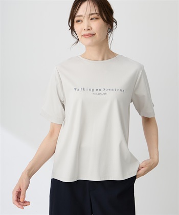 A/C DESIGN BY ALPHA CUBIC 【ALCOLLAGEプリント】ラウンドヘムプリントＴシャツ【すごツヤ・UVカット・接触冷感】_subthumb_1