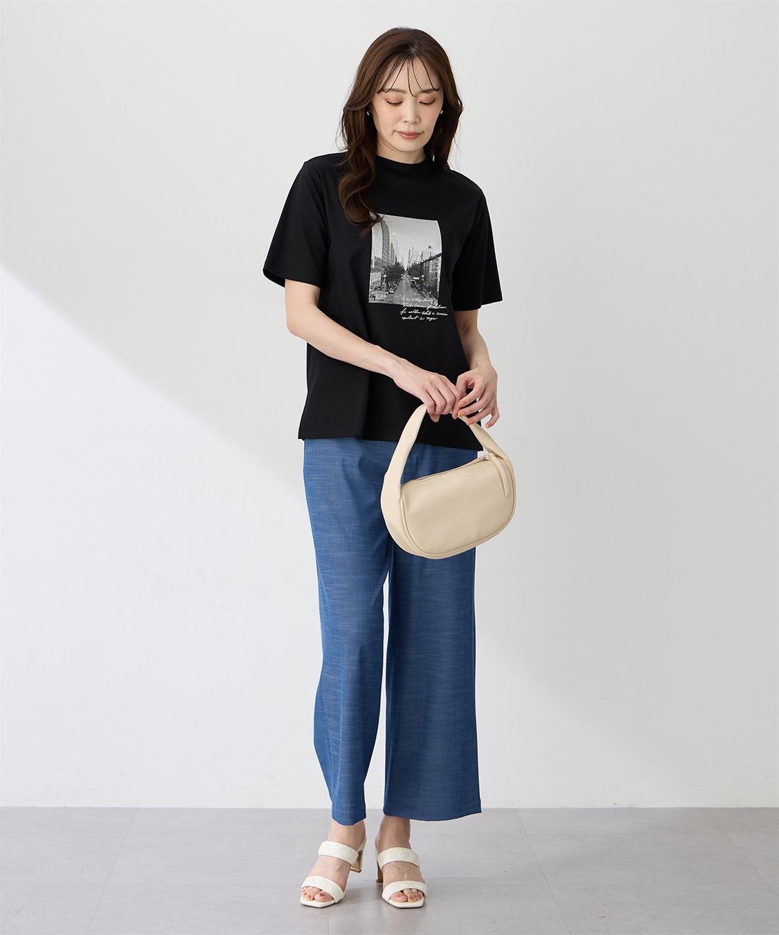 A/C DESIGN BY ALPHA CUBIC 【ALCOLLAGEプリント】フォトプリントモックネックＴシャツ【すごツヤ・UVカット・接触冷感】_sub_7