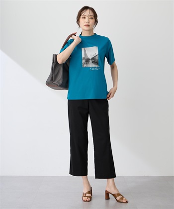 A/C DESIGN BY ALPHA CUBIC 【ALCOLLAGEプリント】フォトプリントモックネックＴシャツ【すごツヤ・UVカット・接触冷感】_subthumb_10