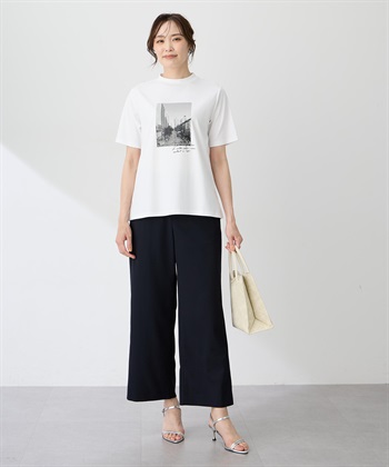 A/C DESIGN BY ALPHA CUBIC 【ALCOLLAGEプリント】フォトプリントモックネックＴシャツ【すごツヤ・UVカット・接触冷感】_subthumb_13