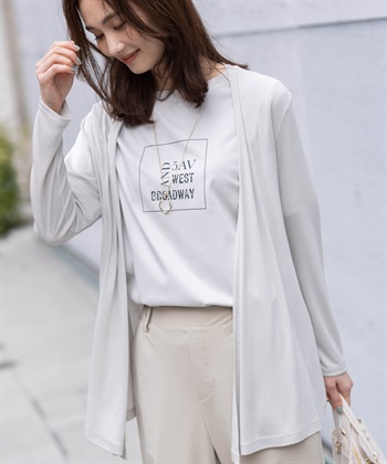 A/C DESIGN BY ALPHA CUBIC 【ALCOLLAGEプリント】プリントボートネックＴシャツ【すごツヤ・UVカット・接触冷感】_subthumb_5