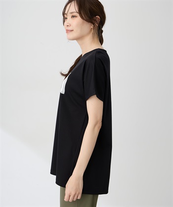 A/C DESIGN BY ALPHA CUBIC 【ALCOLLAGEプリント】フォトプリントストライプＴシャツ【すごツヤ・UVカット・接触冷感】_subthumb_1