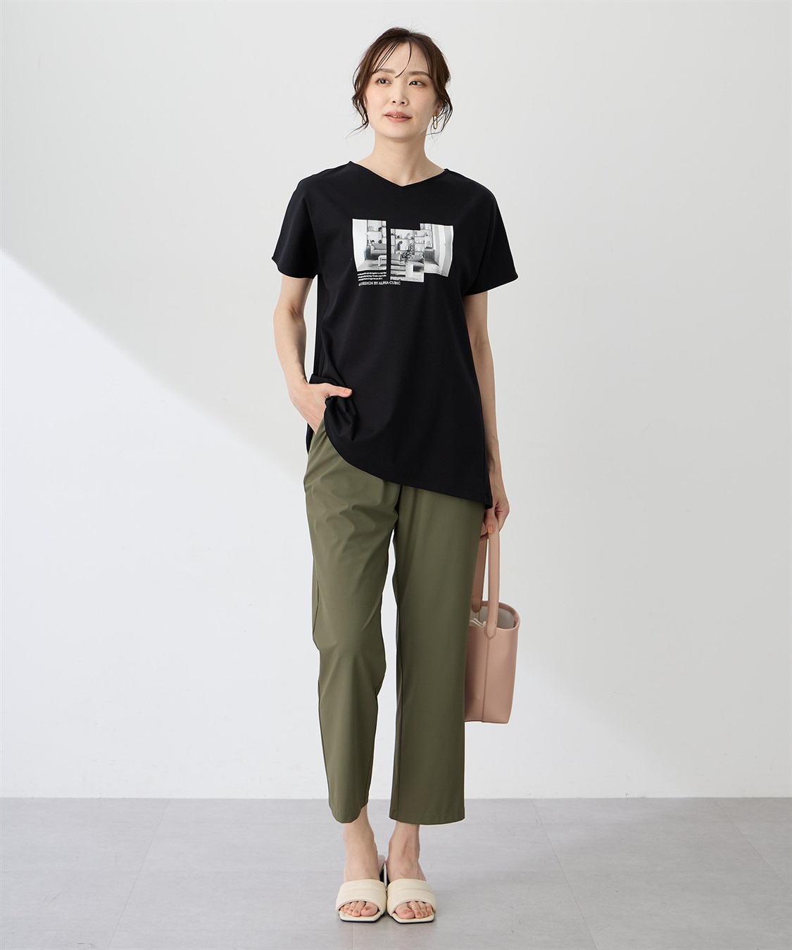 A/C DESIGN BY ALPHA CUBIC 【ALCOLLAGEプリント】フォトプリントストライプＴシャツ【すごツヤ・UVカット・接触冷感】_sub_8