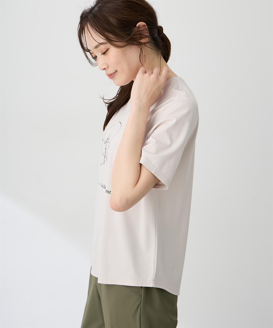 A/C DESIGN BY ALPHA CUBIC モチーフプリントＴシャツ【ひやツヤ・UVカット・接触冷感】_sub_1