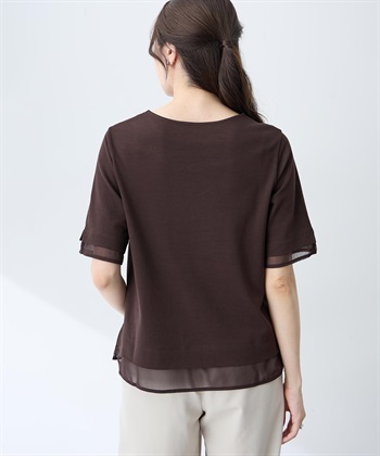 A/C DESIGN BY ALPHA CUBIC シフォンドッキングTシャツ【接触冷感・UVカット】_subthumb_2