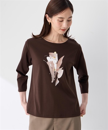 A/C DESIGN BY ALPHA CUBIC 【藤井桜子さんコラボ】グラフィックプリント7分袖Tシャツ_subthumb_5