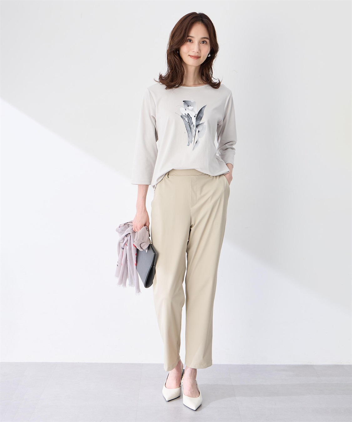 A/C DESIGN BY ALPHA CUBIC 【藤井桜子さんコラボ】グラフィックプリント7分袖Tシャツ_sub_12