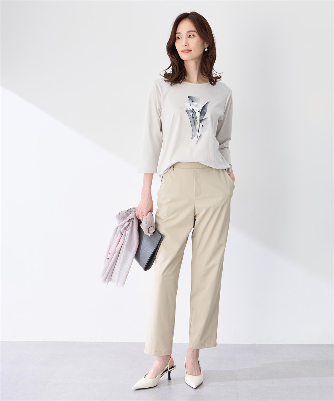 A/C DESIGN BY ALPHA CUBIC 【藤井桜子さんコラボ】グラフィックプリント7分袖Tシャツ_sub_13
