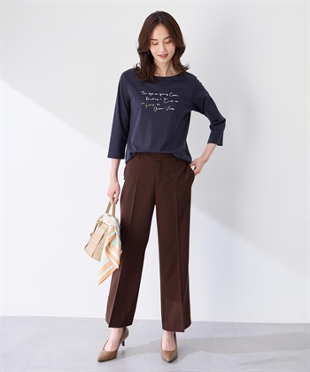 A/C DESIGN BY ALPHA CUBIC 【藤井桜子さんコラボ】メッセージプリント7分袖Tシャツ_subthumb_7