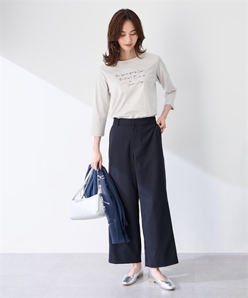 A/C DESIGN BY ALPHA CUBIC 【藤井桜子さんコラボ】メッセージプリント7分袖Tシャツ_subthumb_9