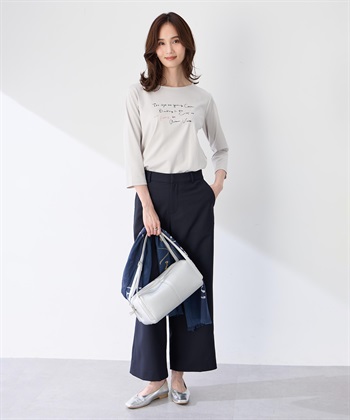 A/C DESIGN BY ALPHA CUBIC 【藤井桜子さんコラボ】メッセージプリント7分袖Tシャツ_subthumb_10