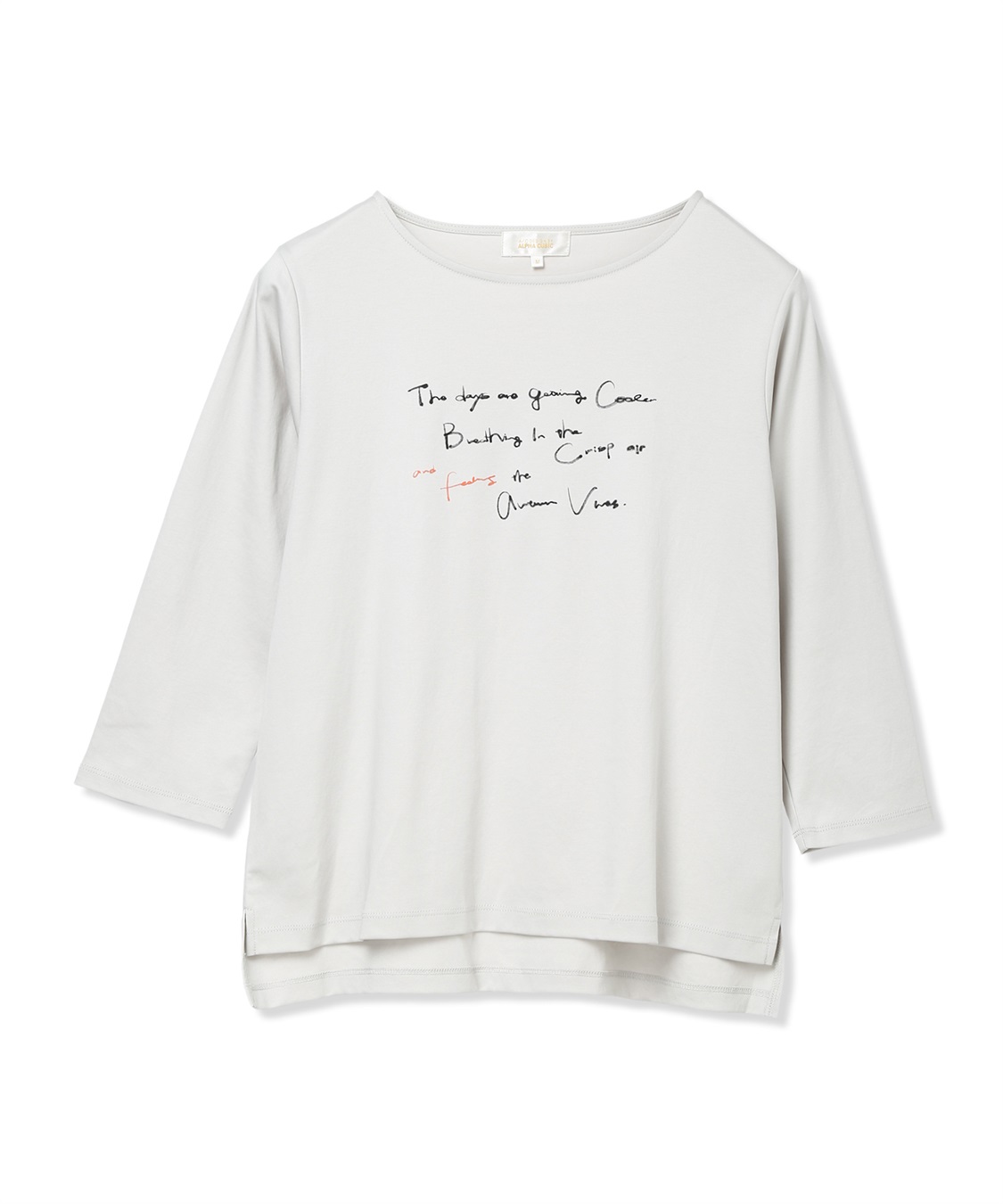 A/C DESIGN BY ALPHA CUBIC 【藤井桜子さんコラボ】メッセージプリント7分袖Tシャツ_sub_15