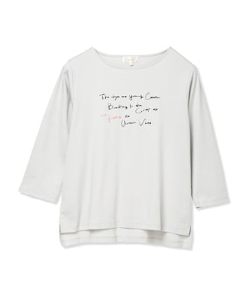 A/C DESIGN BY ALPHA CUBIC 【藤井桜子さんコラボ】メッセージプリント7分袖Tシャツ_subthumb_15