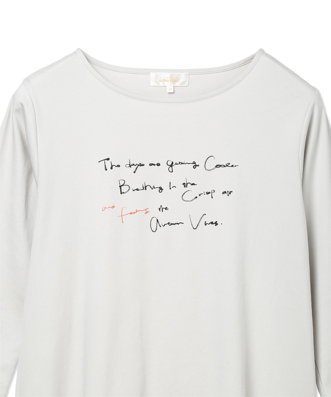 A/C DESIGN BY ALPHA CUBIC 【藤井桜子さんコラボ】メッセージプリント7分袖Tシャツ_sub_17