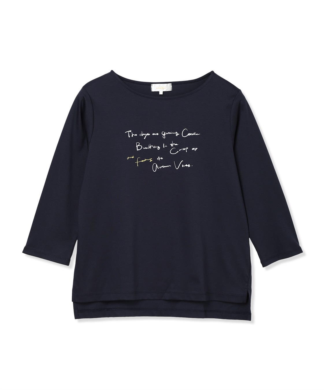 A/C DESIGN BY ALPHA CUBIC 【藤井桜子さんコラボ】メッセージプリント7分袖Tシャツ_sub_23
