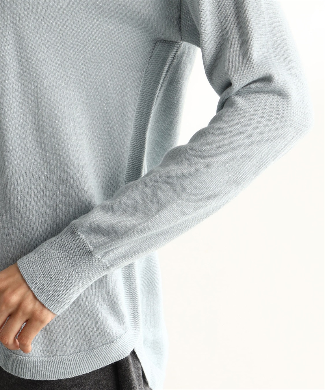 A/C DESIGN BY ALPHA CUBIC ラウンドヘムニットプルオーバー_sub_5