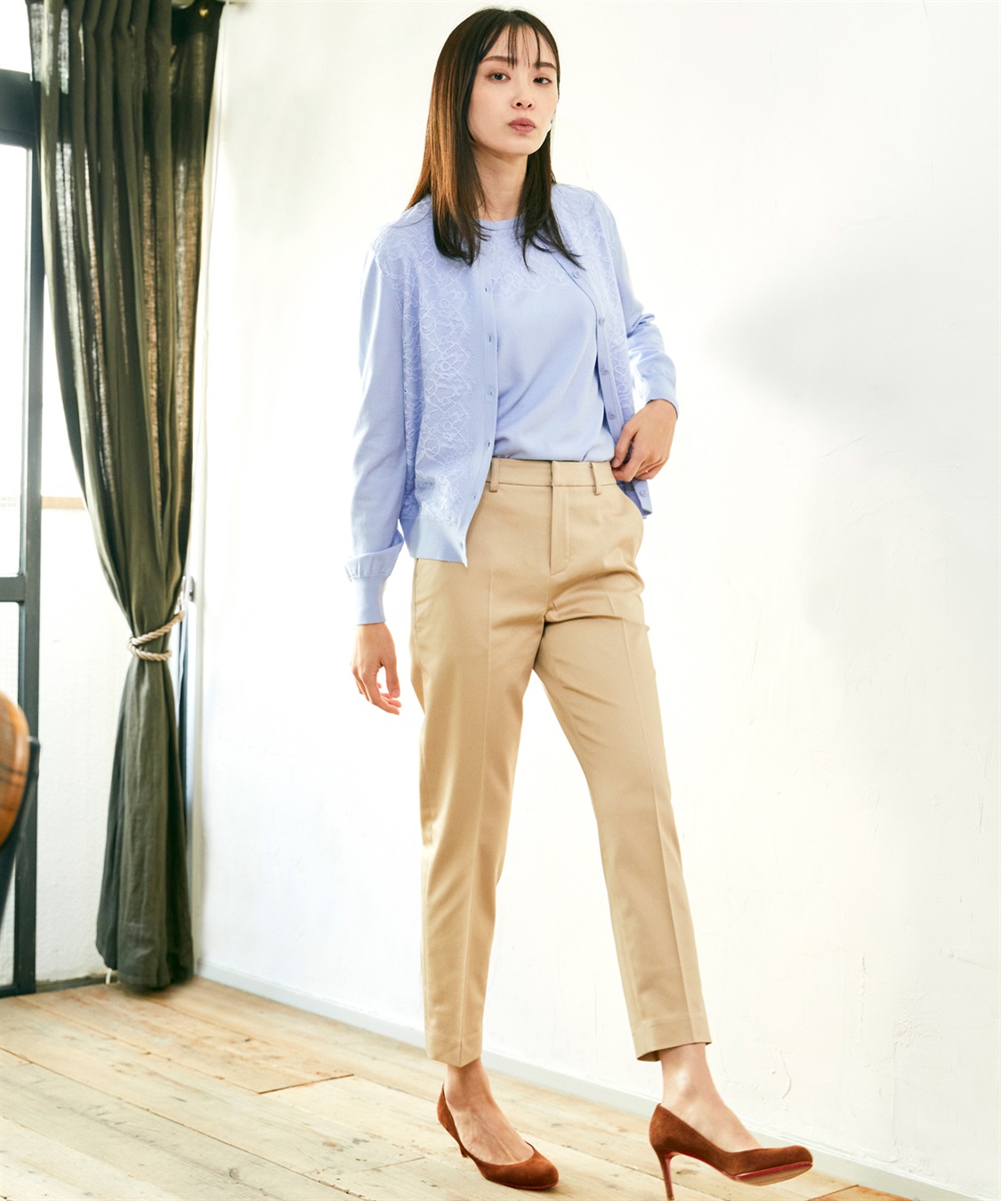 A/C DESIGN BY ALPHA CUBIC レースアクセントクルーニットプルオーバー_sub_11