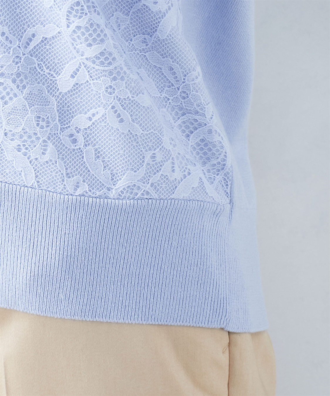 A/C DESIGN BY ALPHA CUBIC レースアクセントクルーニットカーディガン_sub_6