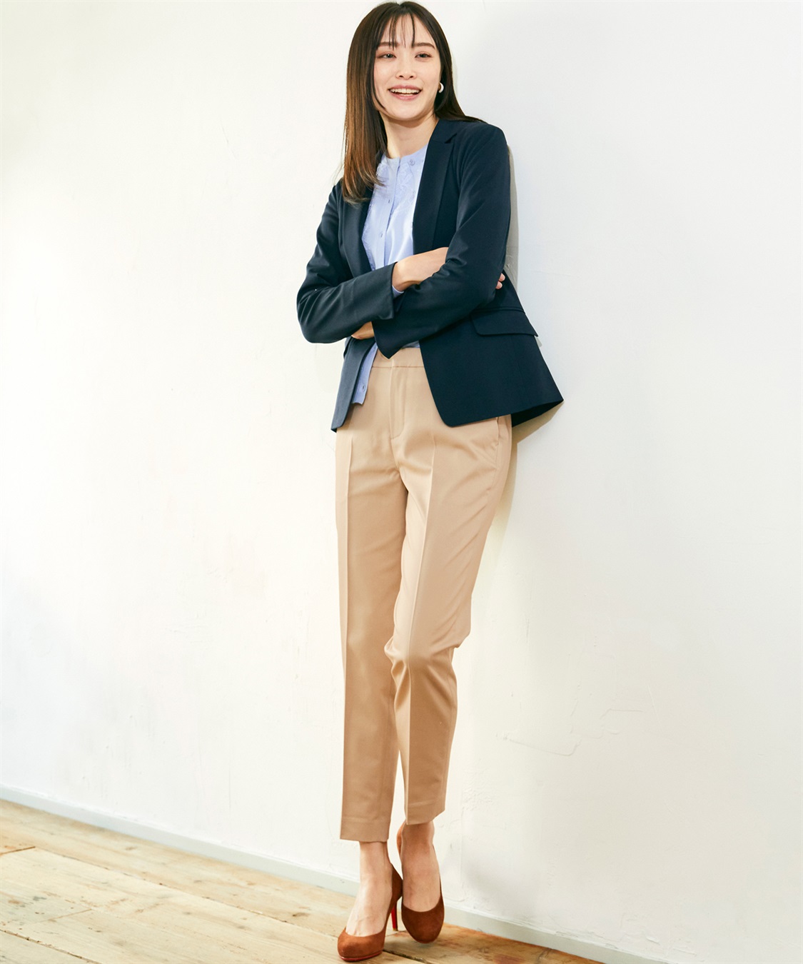 A/C DESIGN BY ALPHA CUBIC レースアクセントクルーニットカーディガン_sub_12