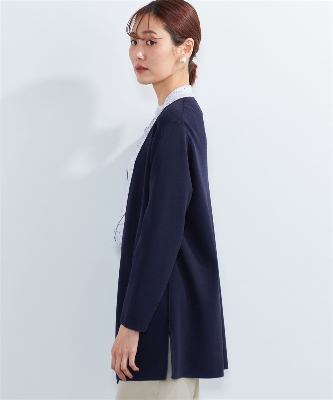 A/C DESIGN BY ALPHA CUBIC ハンドウォッシャブル着流しカーディガン_sub_2