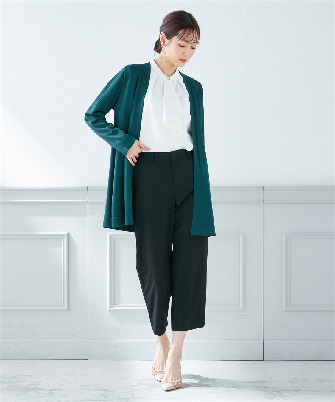 A/C DESIGN BY ALPHA CUBIC 【接触冷感・ウォッシャブル】ミドル丈トッパーカーディガン_sub_8