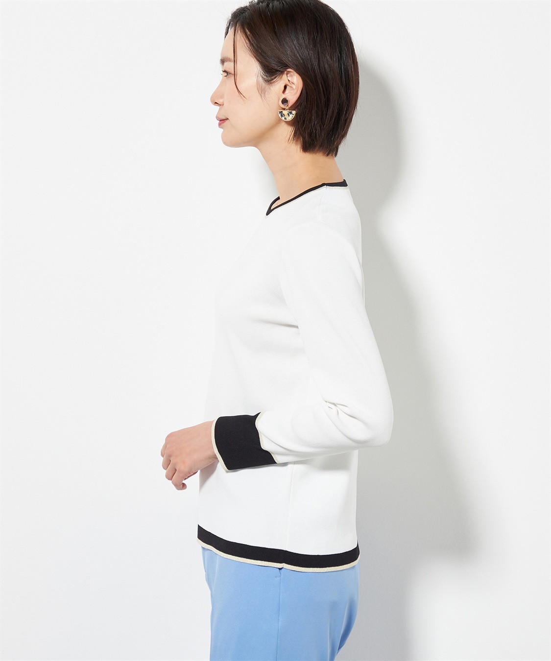 A/C DESIGN BY ALPHA CUBIC 配色ラメニットプルオーバー_sub_2