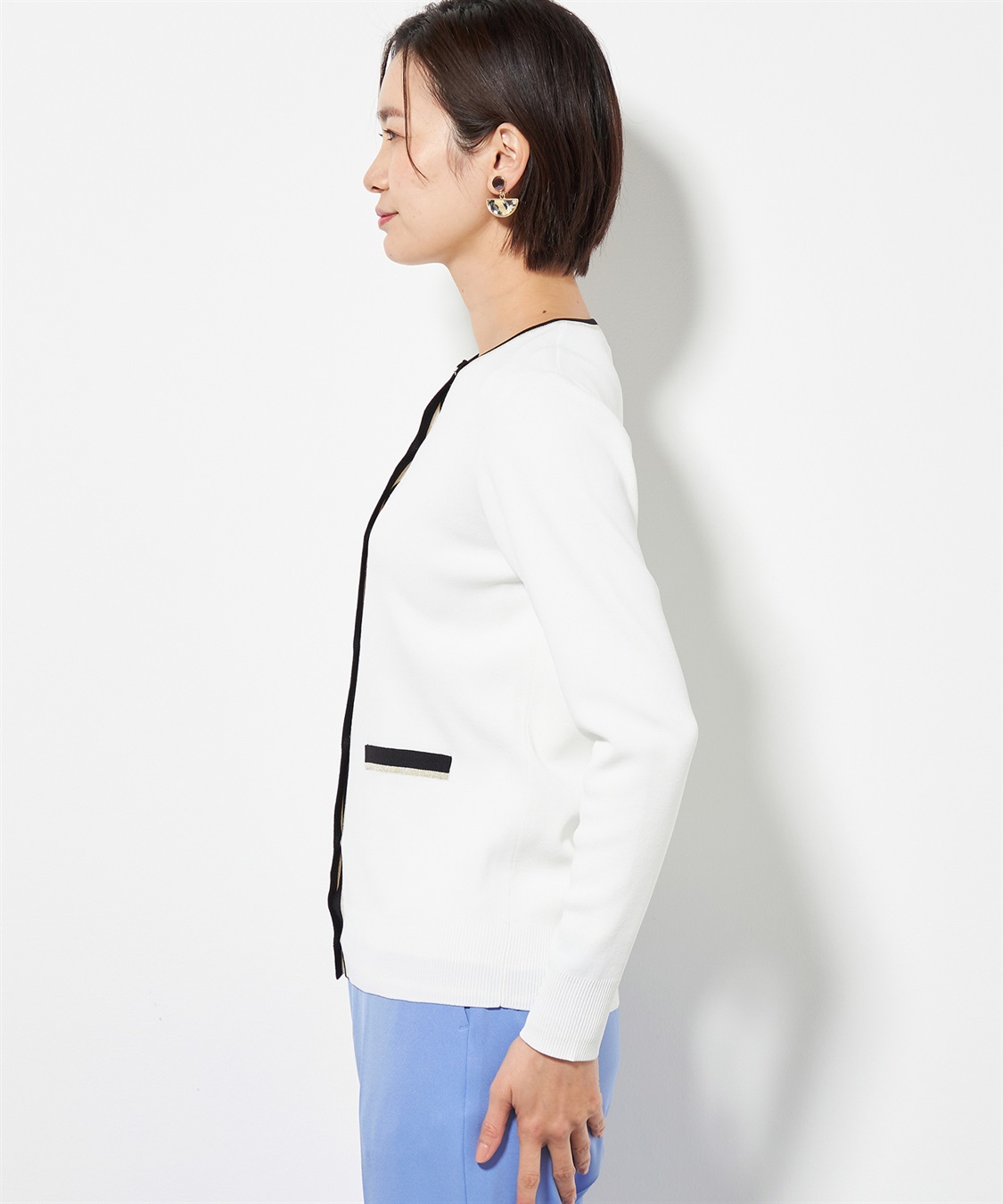 A/C DESIGN BY ALPHA CUBIC 配色ラメニットカーディガン_sub_2