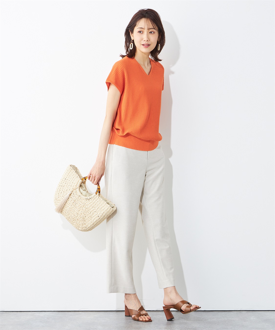 A/C DESIGN BY ALPHA CUBIC リネンブレンドニットプルオーバー_sub_7