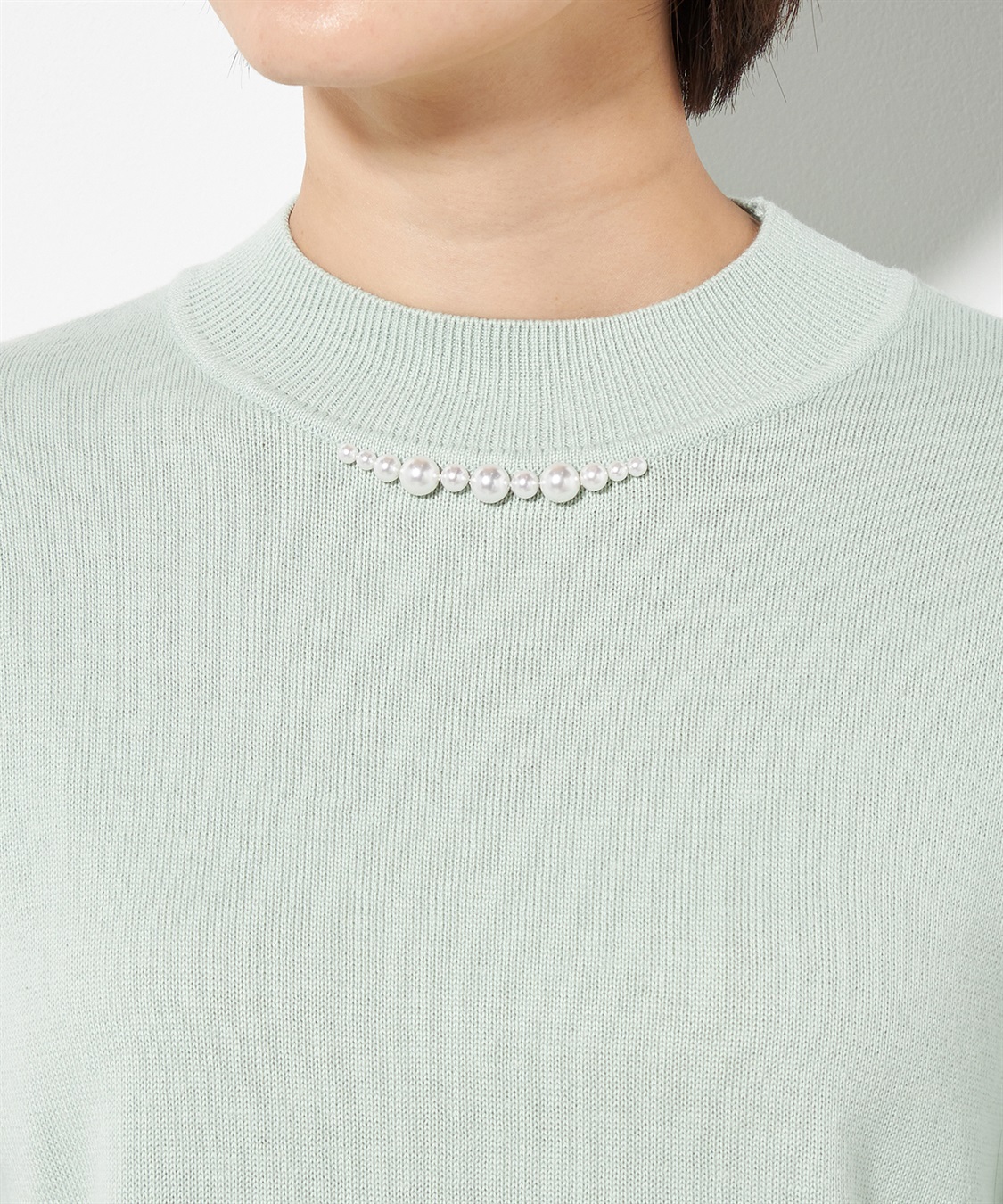 A/C DESIGN BY ALPHA CUBIC パールアクセントパフスリーブプルオーバー_sub_4