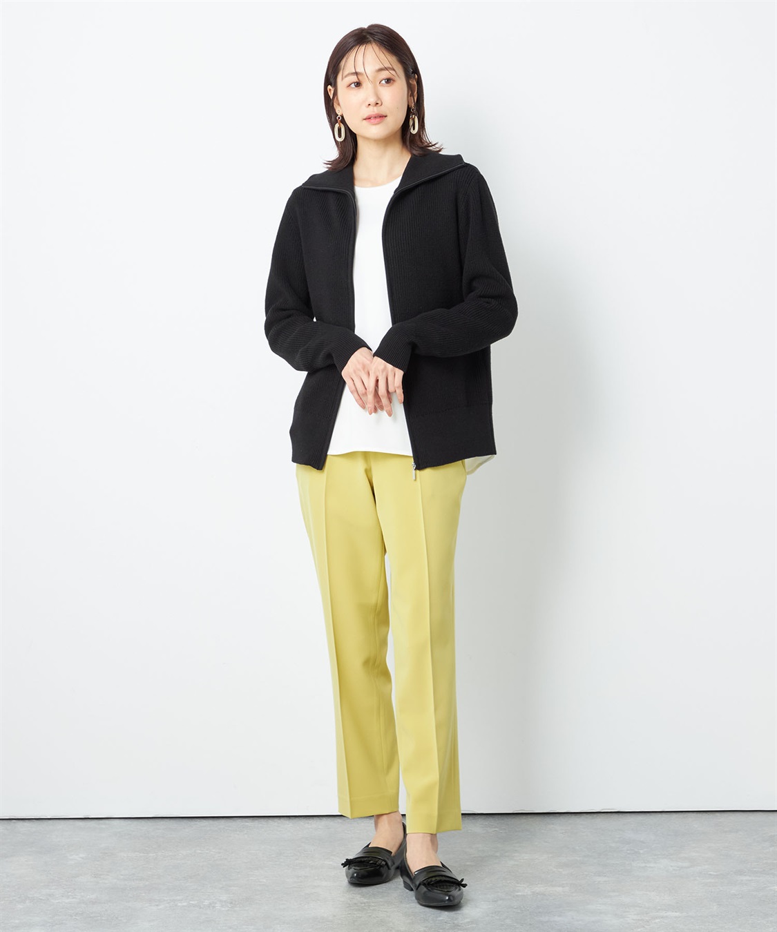 A/C DESIGN BY ALPHA CUBIC ジップアップニットカーディガン_sub_8