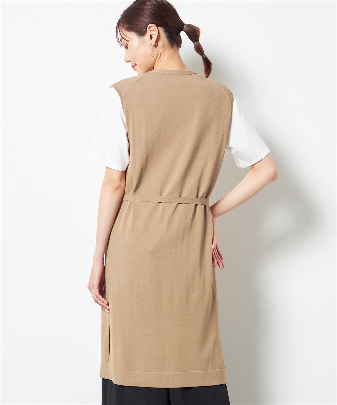 A/C DESIGN BY ALPHA CUBIC 【接触冷感】ロングニットジレ_sub_3