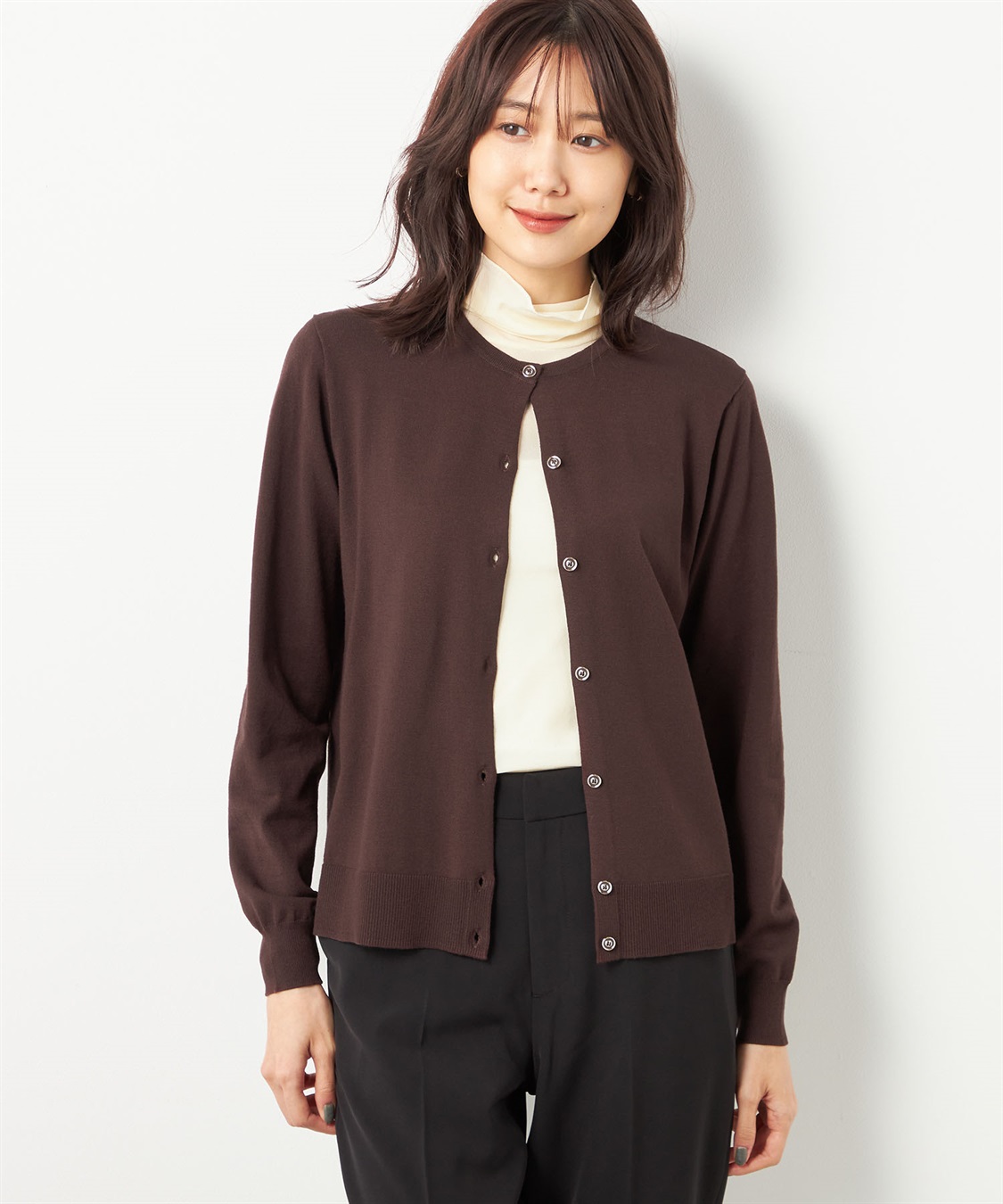 A/C DESIGN BY ALPHA CUBIC クルーネックカーディガン_sub_1