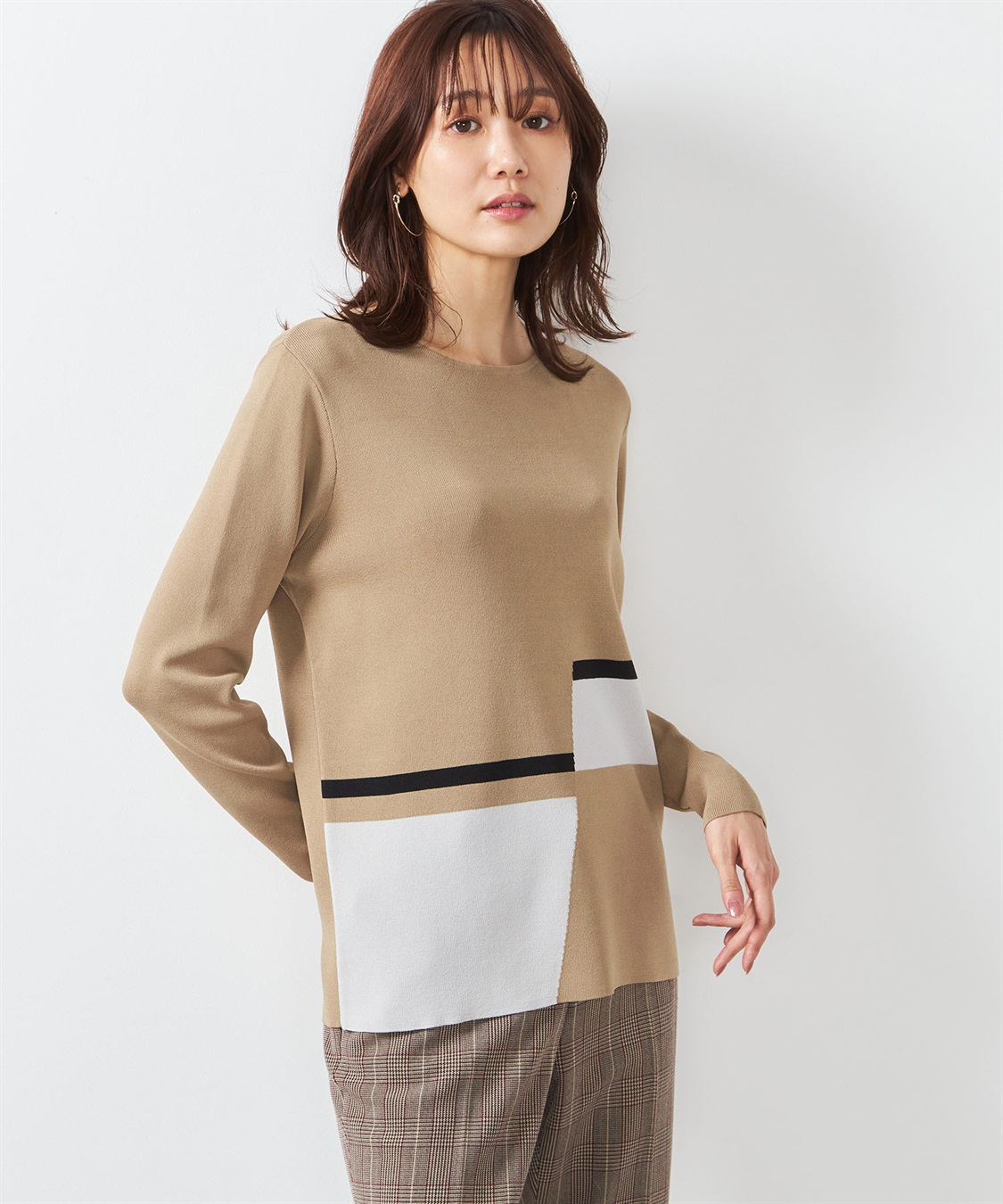 A/C DESIGN BY ALPHA CUBIC ドミニクブロッキングプルオーバー_sub_1