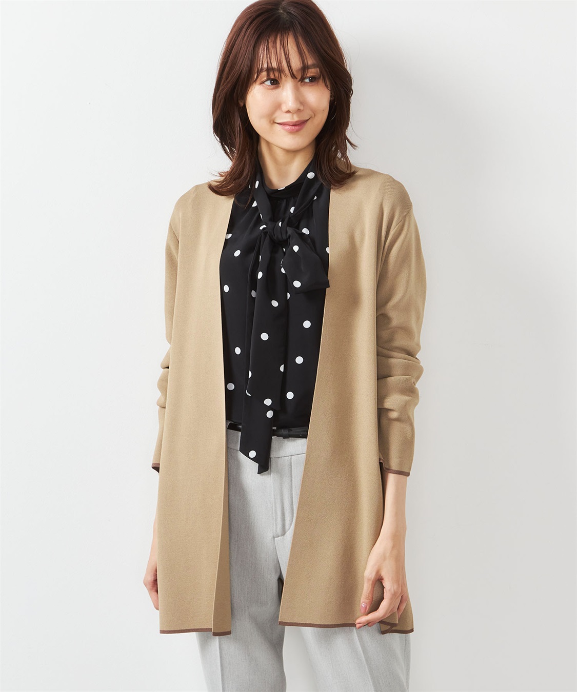 TOKUKO 1er VOLトクコ前開き チュニック羽織物女性異素材