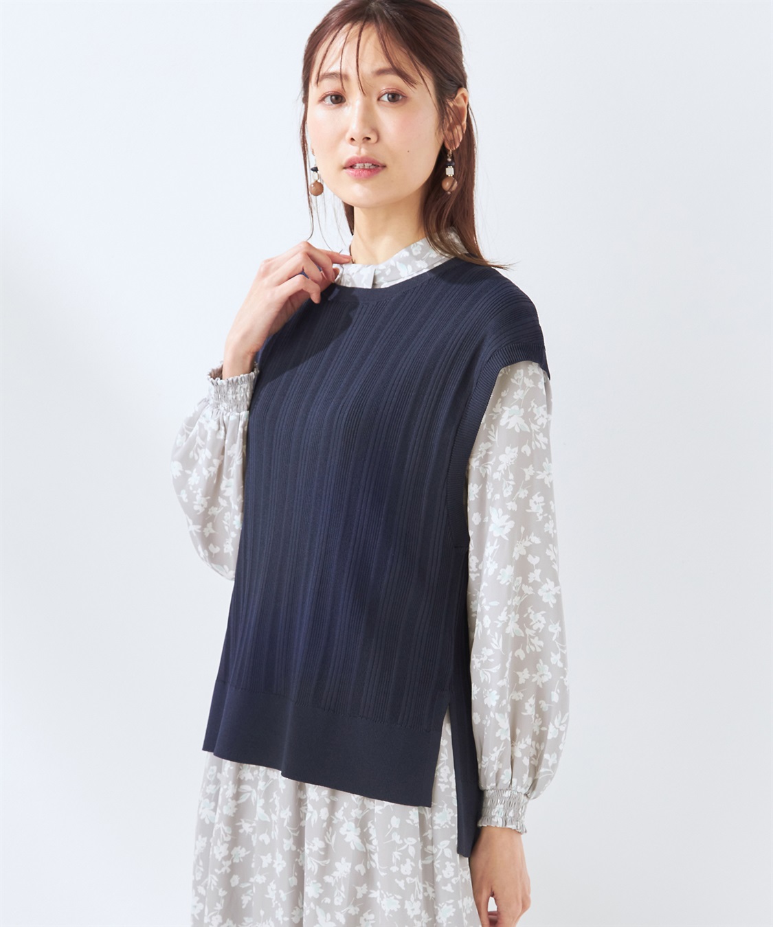 A/C DESIGN BY ALPHA CUBIC 【ウォッシャブル】【抗ピル】DOMINICベスト_sub_1