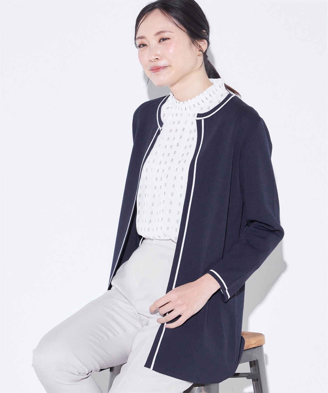 A/C DESIGN BY ALPHA CUBIC 【ウォッシャブル】【抗ピル】DOMINICロングカーデガン_sub_13