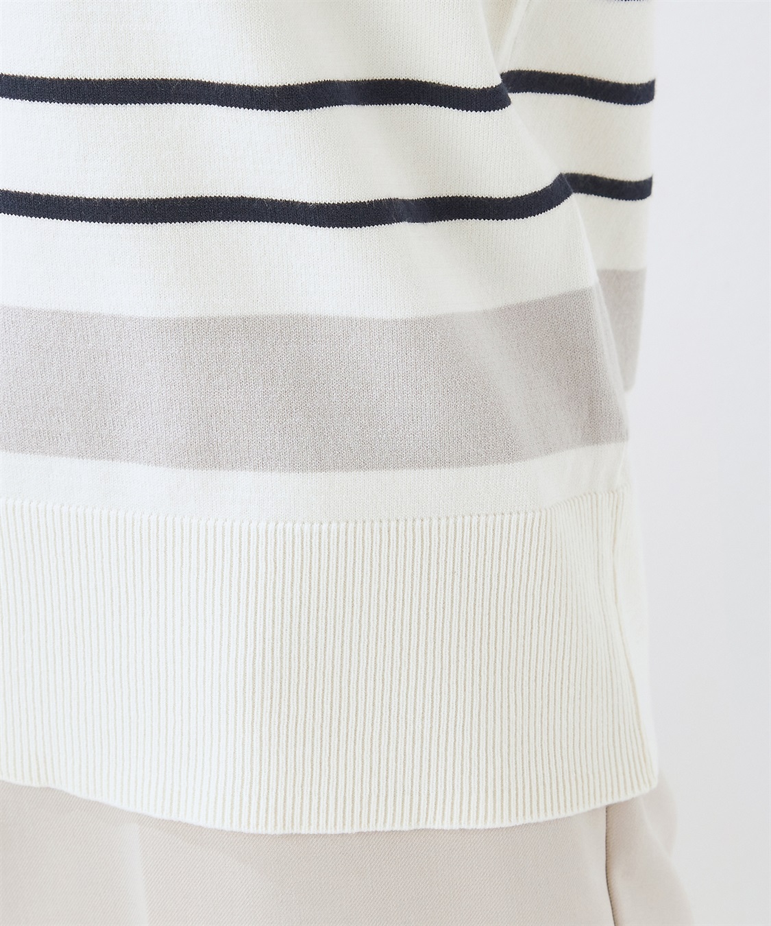 A/C DESIGN BY ALPHA CUBIC 【ウォッシャブル】パネルボーダーニットプルオーバー_sub_6