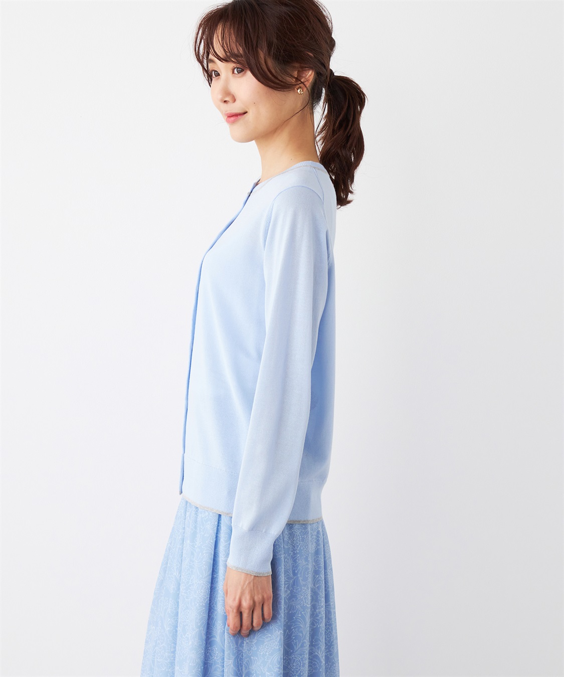 A/C DESIGN BY ALPHA CUBIC クルーネックカーディガン_sub_1