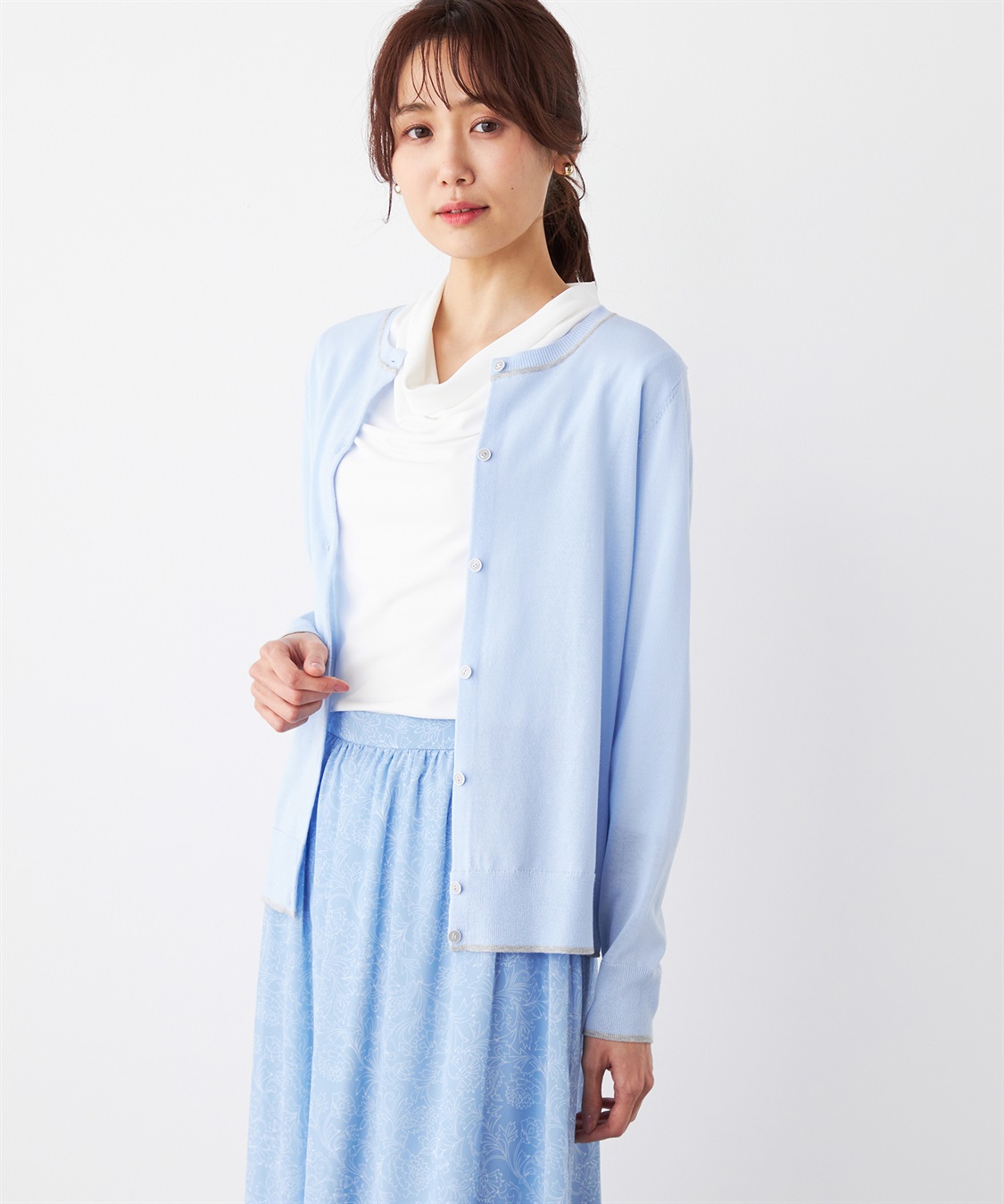 A/C DESIGN BY ALPHA CUBIC クルーネックカーディガン_sub_3