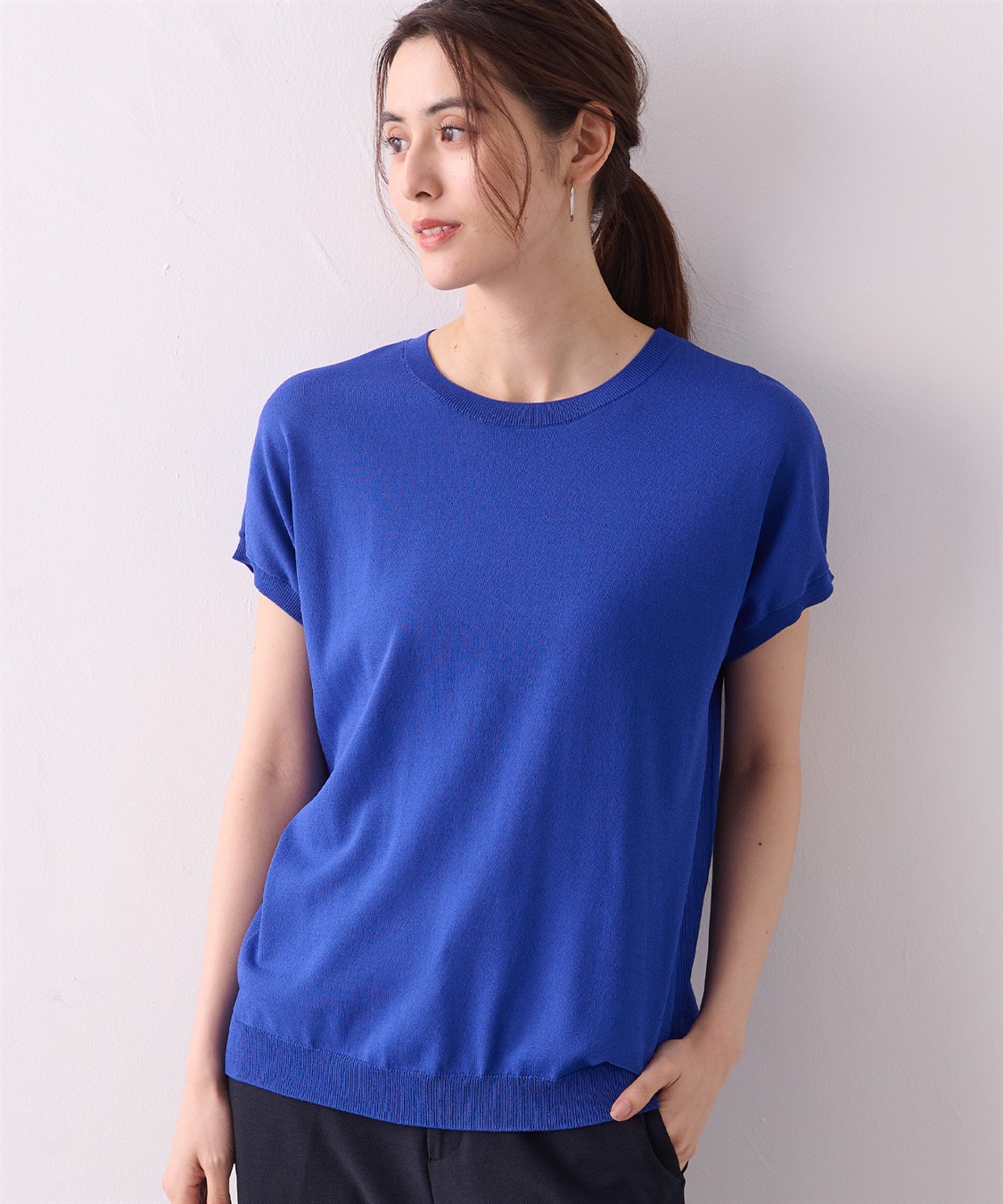 A/C DESIGN BY ALPHA CUBIC フレンチスリーブニットプルオーバー_sub_22