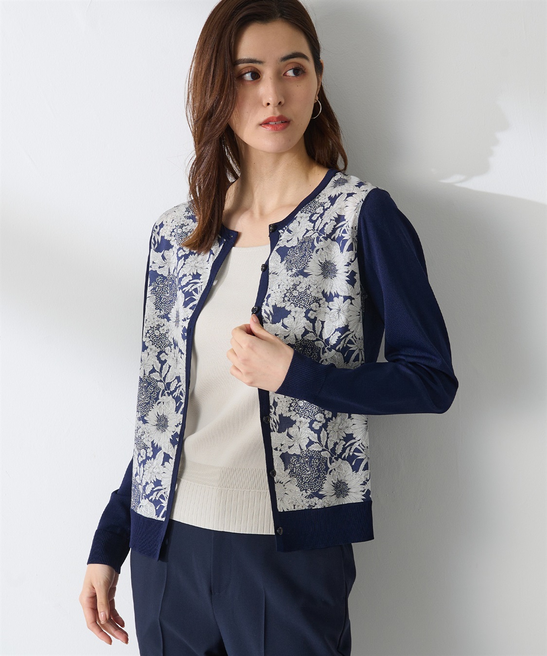 A/C DESIGN BY ALPHA CUBIC リバティプリントカーディガン_sub_10