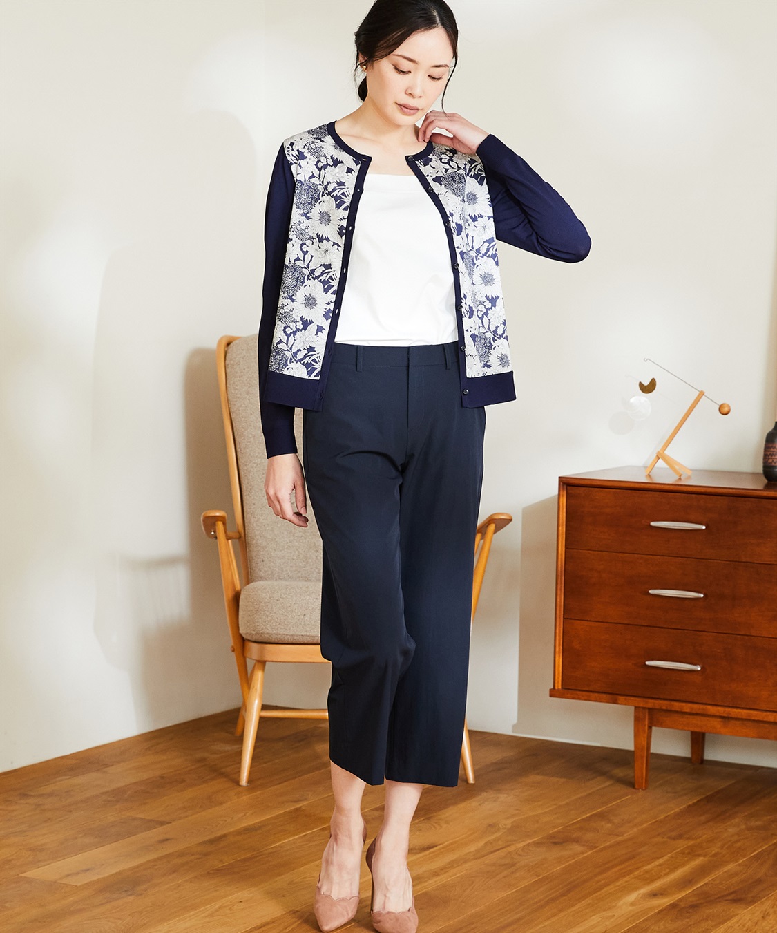 A/C DESIGN BY ALPHA CUBIC リバティプリントカーディガン_sub_22