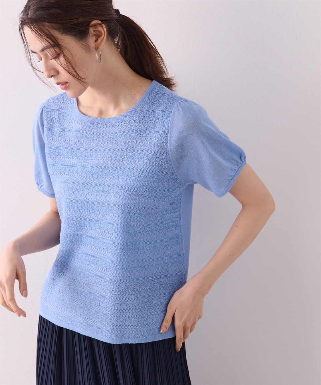 A/C DESIGN BY ALPHA CUBIC レースボーダープルオーバー_sub_17