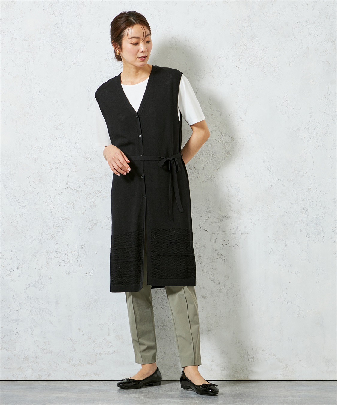 A/C DESIGN BY ALPHA CUBIC 【ウォッシャブル・冷感】ニットロングジレ_sub_11