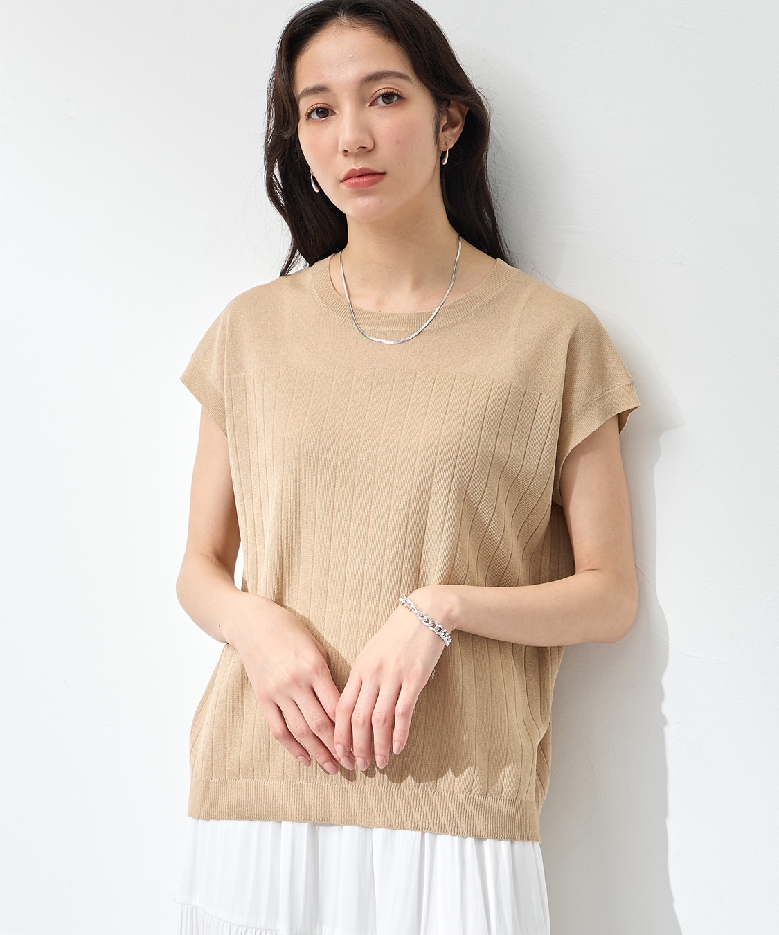 A/C DESIGN BY ALPHA CUBIC 【ウォッシャブル】シアーニットベスト_sub_16