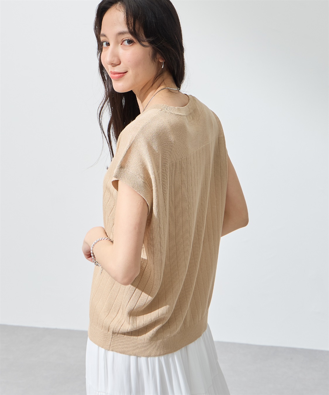 A/C DESIGN BY ALPHA CUBIC 【ウォッシャブル】シアーニットベスト_sub_18